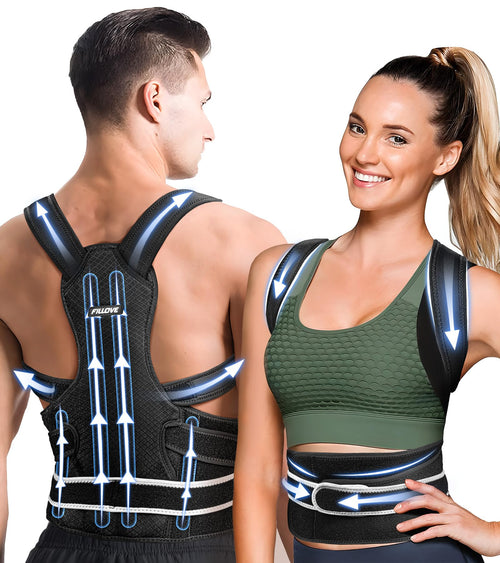 FILLOVE Magnetic Therapy 4X Back Brace for Posture Correction